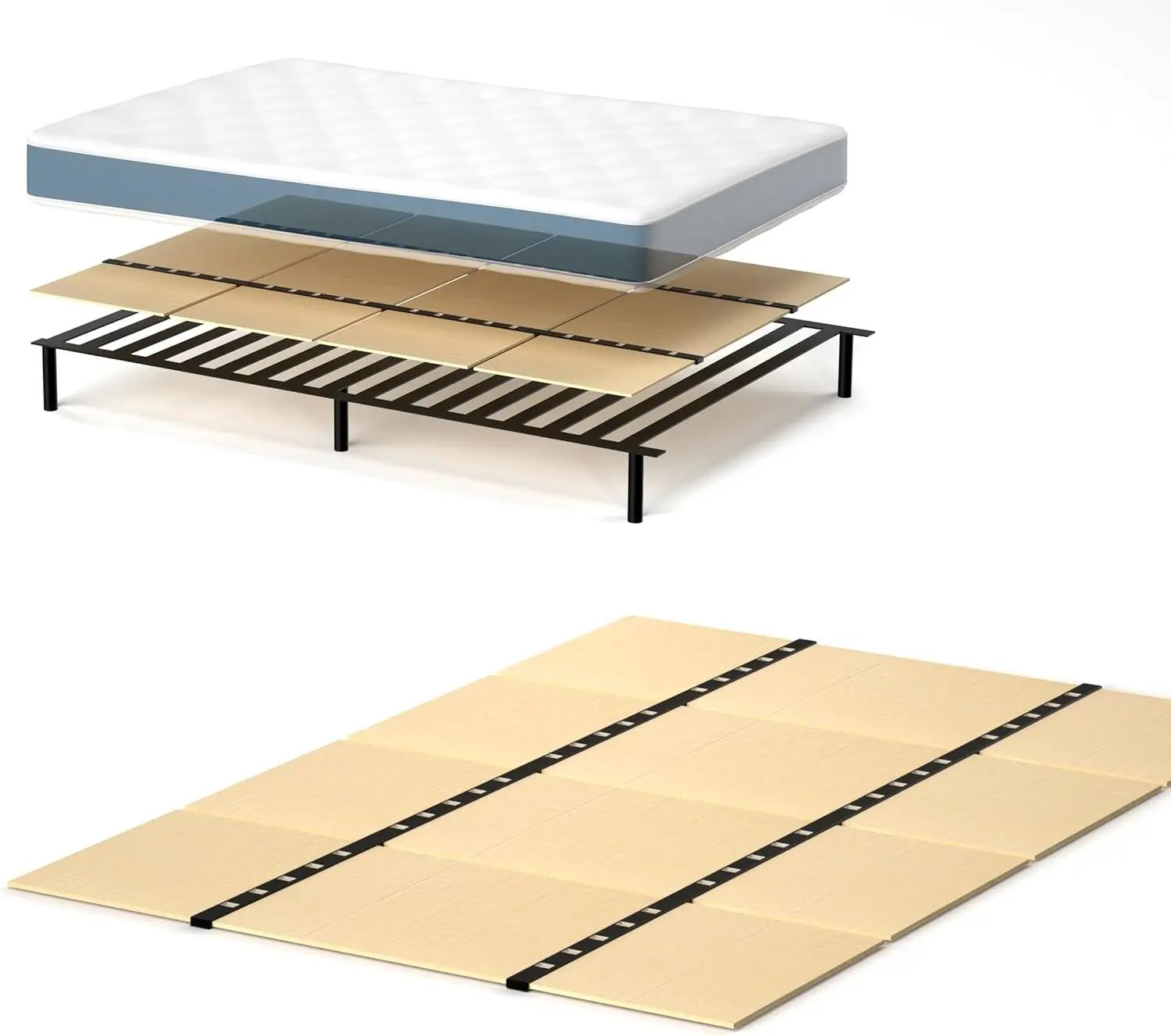 Folding Bed Support, Queen 80""X57"" No-Sag Mattr Plate With Under-Board Support
Folding Bed Support, Queen 80""X57"" No-Sag Mattr Plate With Under-Board Support