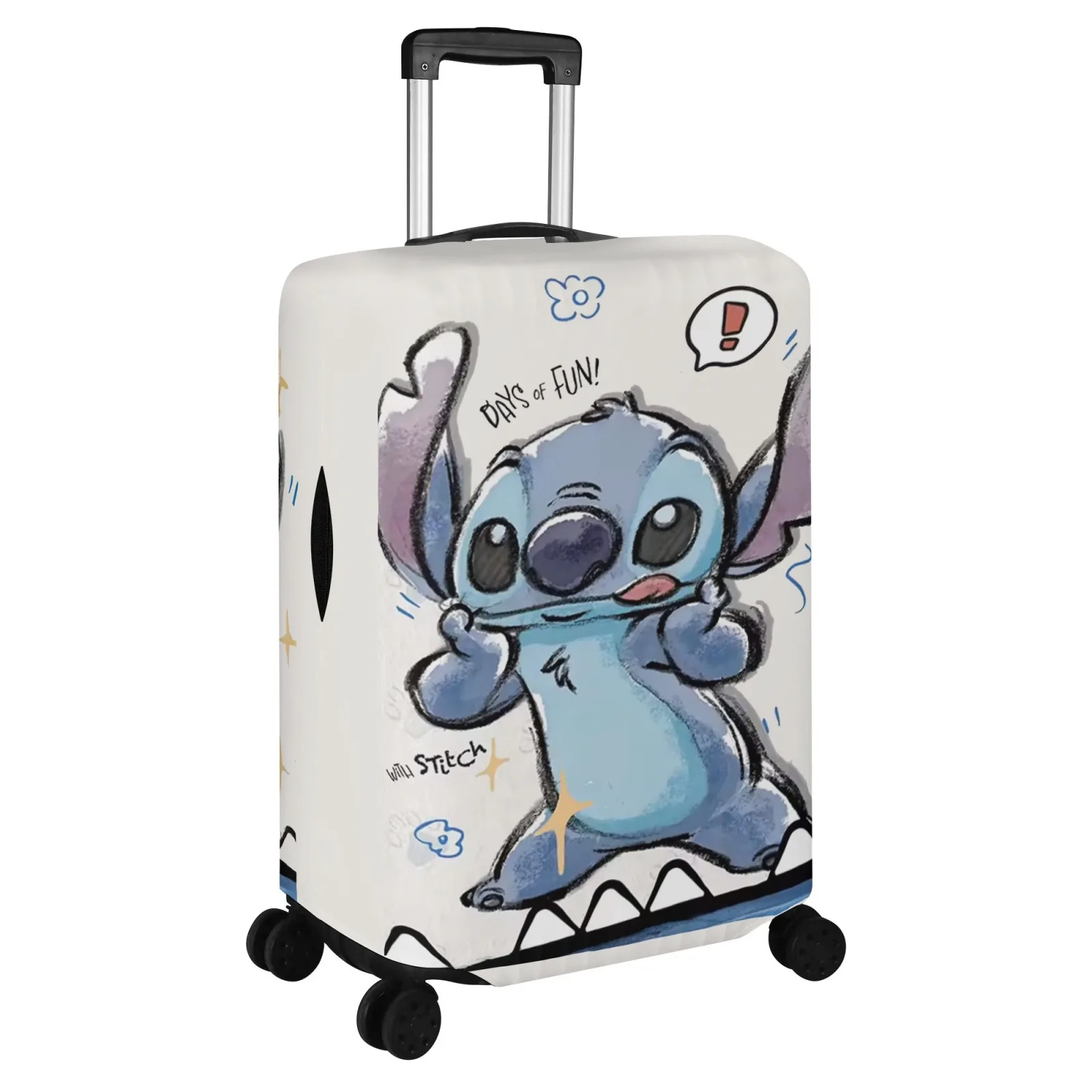 1 Stitch Disney suitcase cover, retro luggage cover, elastic luggage cover, travel bag cover.
1 Stitch Disney suitcase cover, retro luggage cover, elastic luggage cover, travel bag cover.