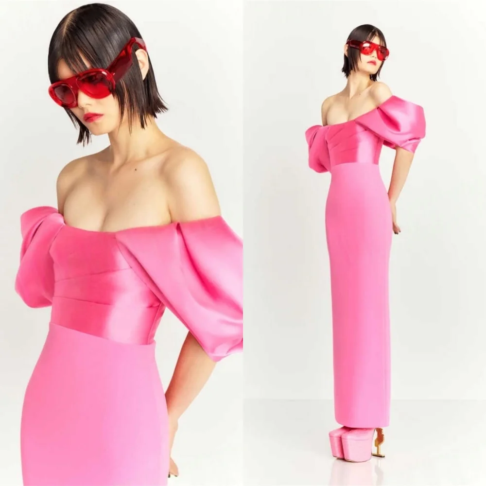 Customized Delicate pink Jersey Evening Dress Elegant Graceful Strapless Short Sleeves Cocktail Dress Temperament Party Dress
Customized Delicate pink Jersey Evening Dress Elegant Graceful Strapless Short Sleeves Cocktail Dress Temperament Party Dress