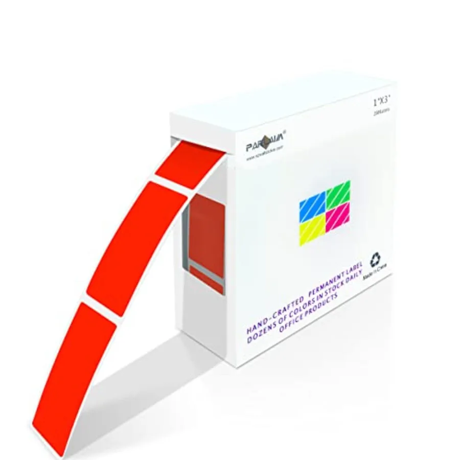 Square Color Coding Labels 3 x 1 inch - Rectangle Colo File Folder Stickers 250 Pack Per Roll in Dispenser Box
Square Color Coding Labels 3 x 1 inch - Rectangle Colo File Folder Stickers 250 Pack Per Roll in Dispenser Box