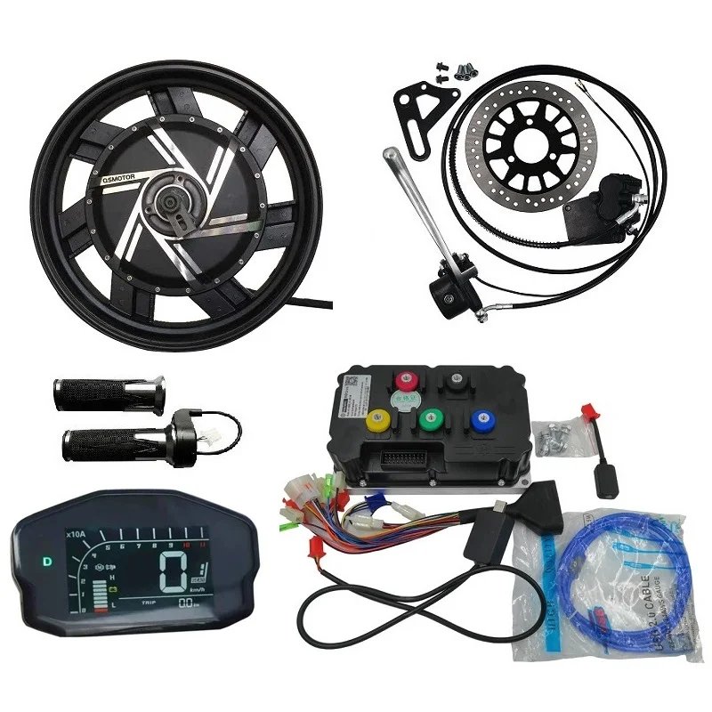 QSMOTOR 8000W 72V 17inch Electric Motorcycle Motor Conversion Kits with Fardriver Controller ND72850
QSMOTOR 8000W 72V 17inch Electric Motorcycle Motor Conversion Kits with Fardriver Controller ND72850