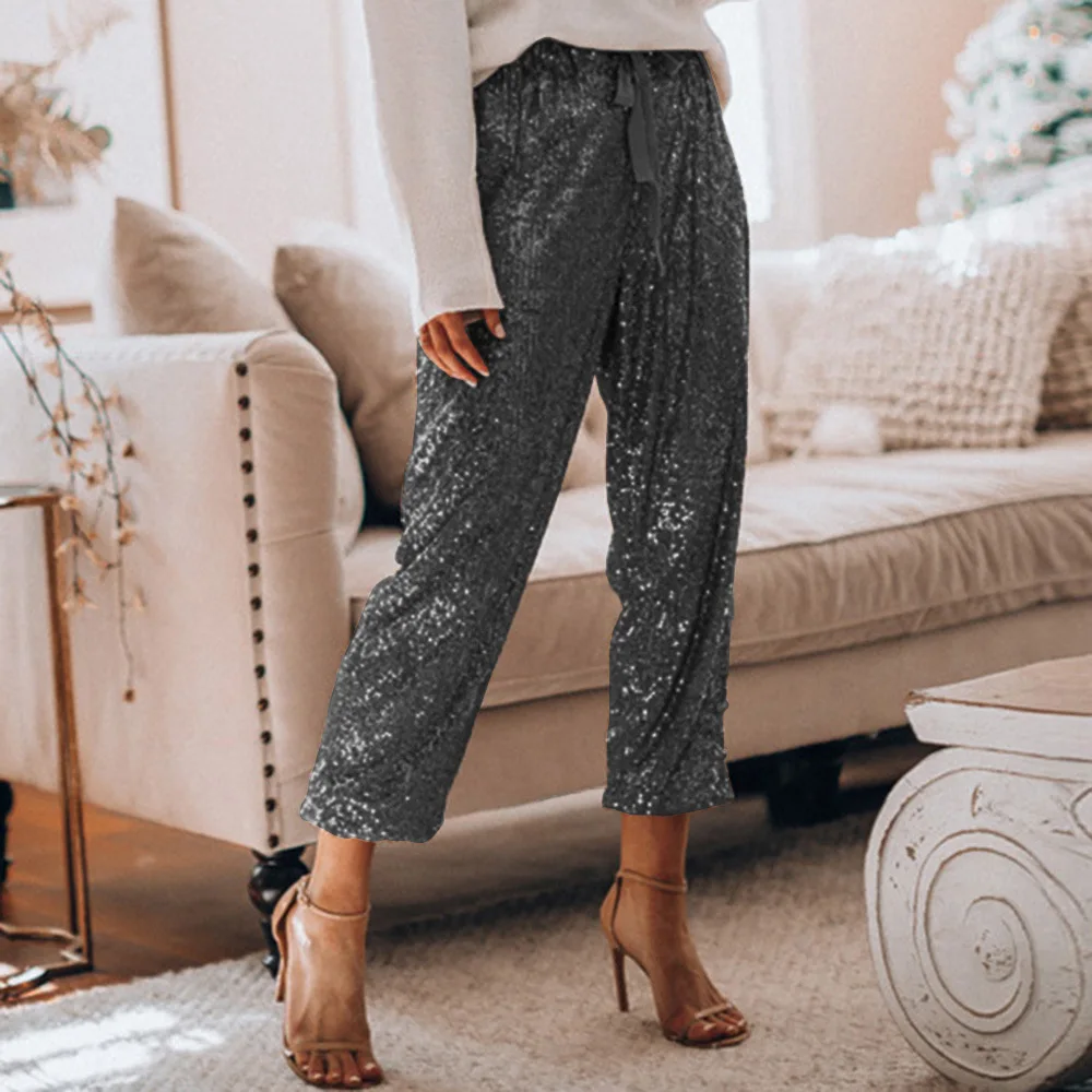 High Waist Shiny Sequin Color Casual Pants Wish Fashion Blouse Casual Pants Women's High Waist Slim Fit Straight Leg
High Waist Shiny Sequin Color Casual Pants Wish Fashion Blouse Casual Pants Women's High Waist Slim Fit Straight Leg