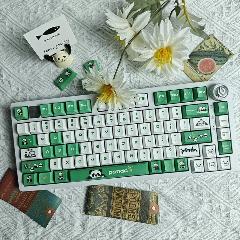 Panda panda theme keycaps a complete set of original highly sublimated pbt cute personalized keycaps 132 full set
Panda panda theme keycaps a complete set of original highly sublimated pbt cute personalized keycaps 132 full set
