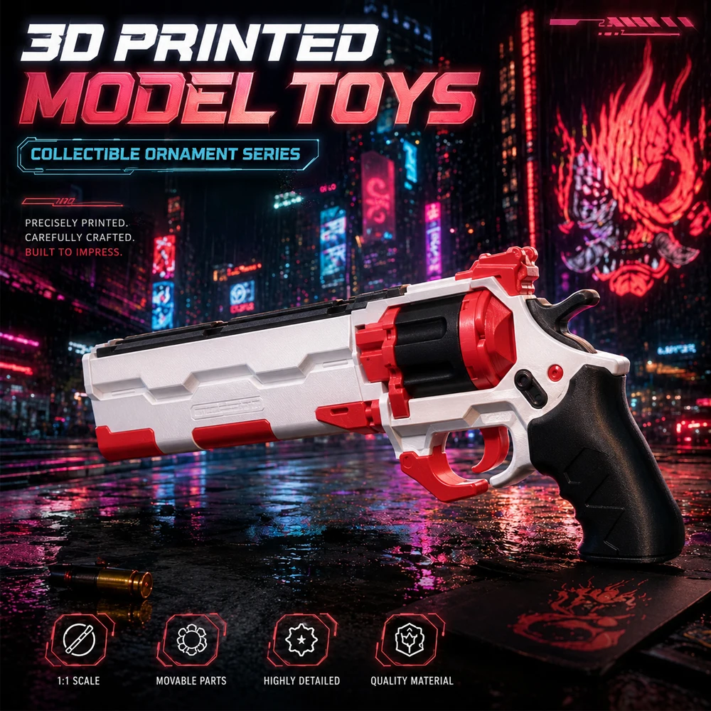 3D Printed Sci-Fi Pistol Model, Detachable Assembly Toy Gun Ornament with Movable Trigger for Cosplay Display Prop
3D Printed Sci-Fi Pistol Model, Detachable Assembly Toy Gun Ornament with Movable Trigger for Cosplay Display Prop