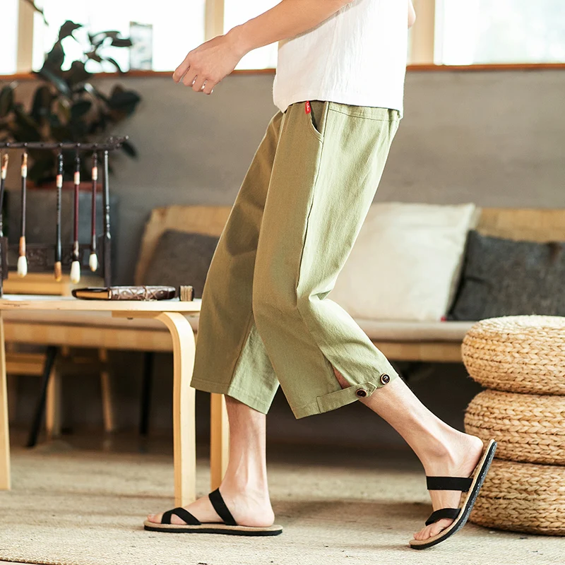 Summer Men's Chinese Style Comfortable Linen Thin Calf-length Pants Loose Large Size Casual Solid Color Drawstring Trousers
Summer Men's Chinese Style Comfortable Linen Thin Calf-length Pants Loose Large Size Casual Solid Color Drawstring Trousers