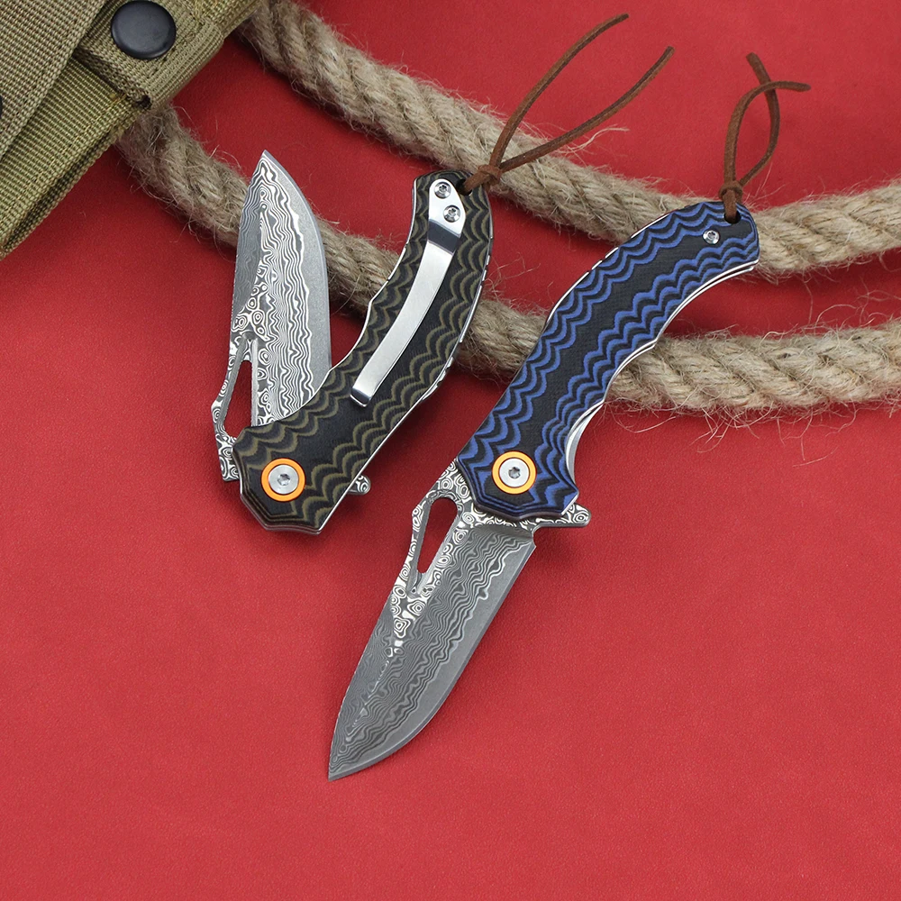 Складной нож из дамасской стали с ручкой G10, портативный уличный острый карманный нож EDC, кемпинговые охотничьи боевые ножи для мужчин, Jackknife
Складной нож из дамасской стали с ручкой G10, портативный уличный острый карманный нож EDC, кемпинговые охотничьи боевые ножи для мужчин, Jackknife