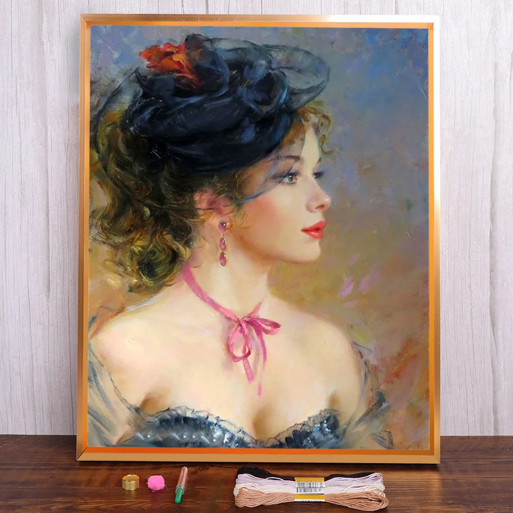 Portrait Girl Printed Canvas 11CT Cross Stitch Full Kit Embroidery Sewing Craft Needlework Handiwork Jewelry Wholesale Floss
Portrait Girl Printed Canvas 11CT Cross Stitch Full Kit Embroidery Sewing Craft Needlework Handiwork Jewelry Wholesale Floss