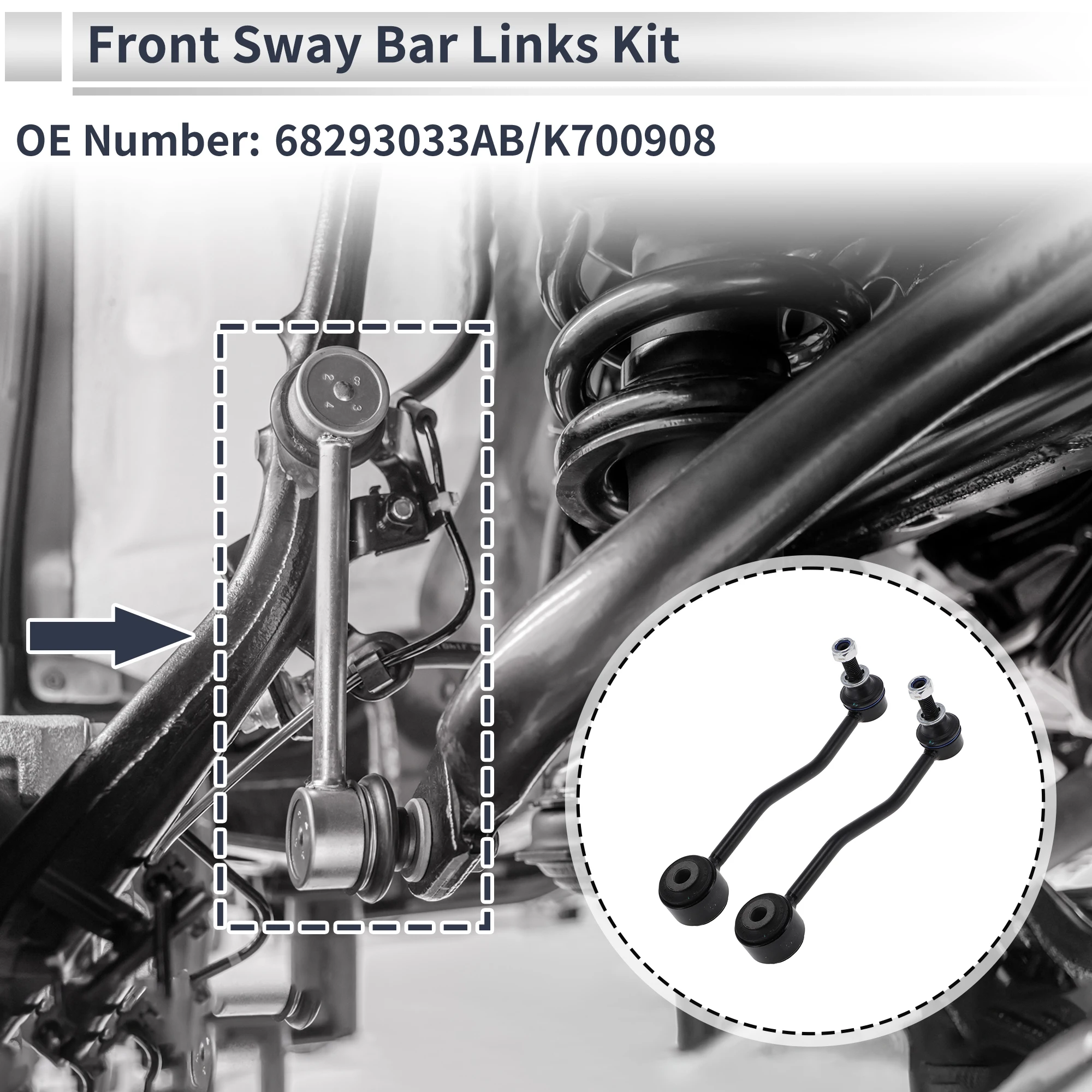 Тяги переднего стабилизатора UXCELL для JEEP GLADIATOR 20-22, артикул 68293033AB/K700908, 2 шт.
Тяги переднего стабилизатора UXCELL для JEEP GLADIATOR 20-22, артикул 68293033AB/K700908, 2 шт.