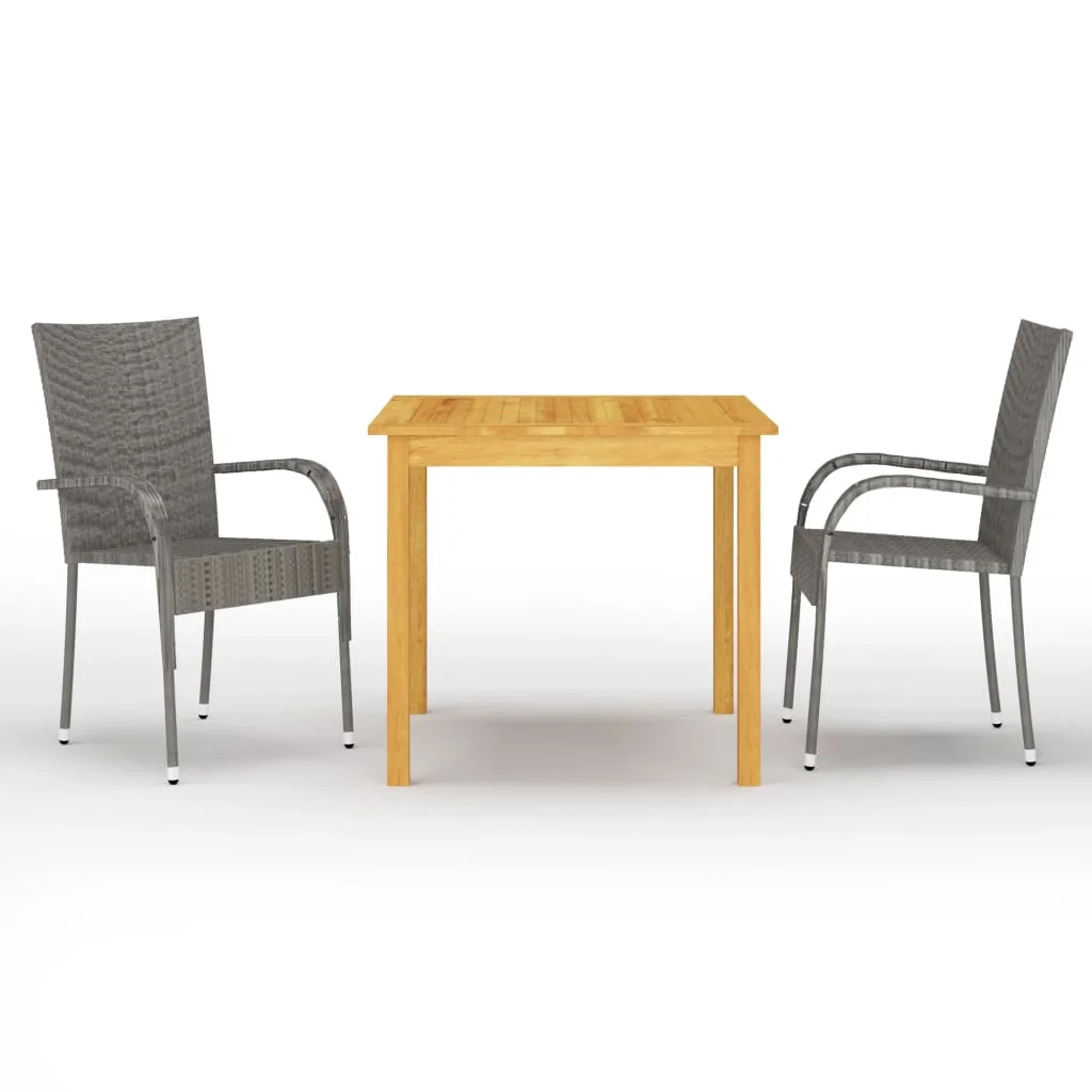 3 Piece Patio Dining Set Gray B Outdoor Table and Chair Sets Outdoor Furniture Sets
3 Piece Patio Dining Set Gray B Outdoor Table and Chair Sets Outdoor Furniture Sets
