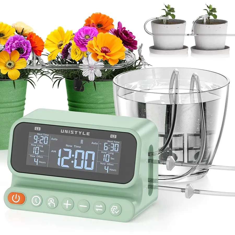 Автоматическая система полива растений Zone для помещений, устройство для полива 30 горшечных растений, капельная ирригационная система с программированием
Автоматическая система полива растений Zone для помещений, устройство для полива 30 горшечных растений, капельная ирригационная система с программированием