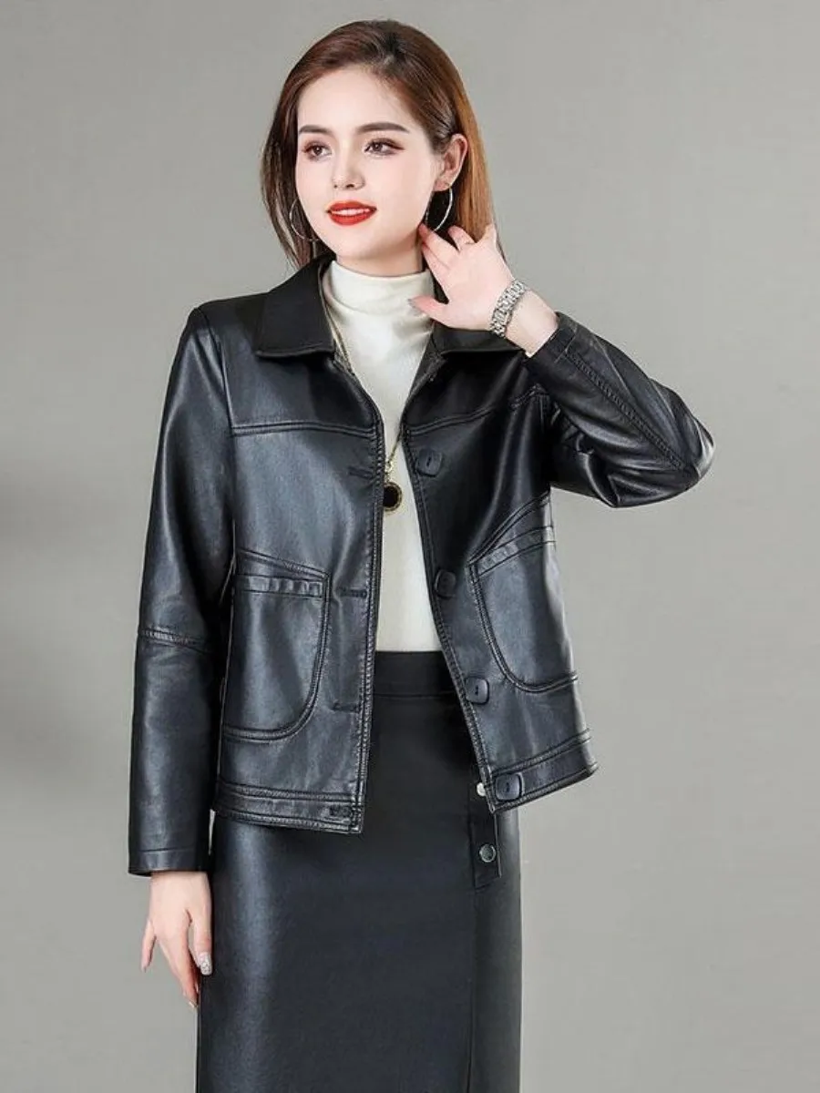 Ning 2026 Spring Autumn Short PU Leather Jacket Women's Fashionable Slimming Stylish Health Bracelet Small Knee Protector
Ning 2026 Spring Autumn Short PU Leather Jacket Women's Fashionable Slimming Stylish Health Bracelet Small Knee Protector