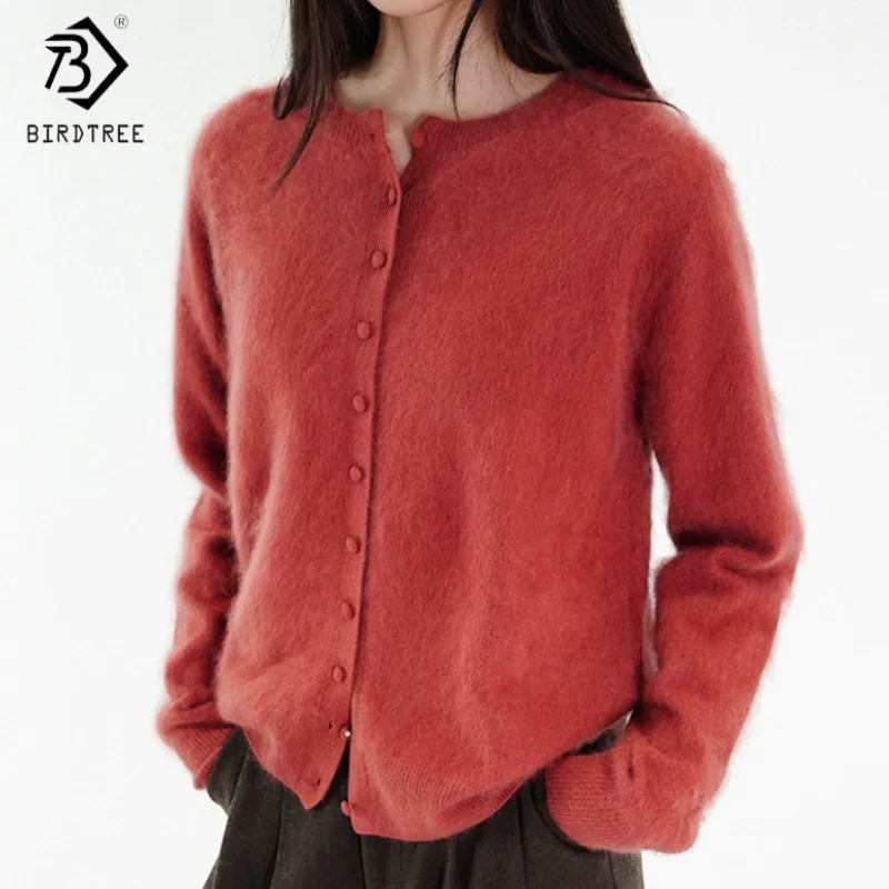 Birdtree, 96% овечья шерсть 4% кашемировый плюшевый вязаный кардиган, женский однобортный трикотаж с круглым вырезом, осенний свитер 2025 T5O539JF
Birdtree, 96% овечья шерсть 4% кашемировый плюшевый вязаный кардиган, женский однобортный трикотаж с круглым вырезом, осенний свитер 2025 T5O539JF