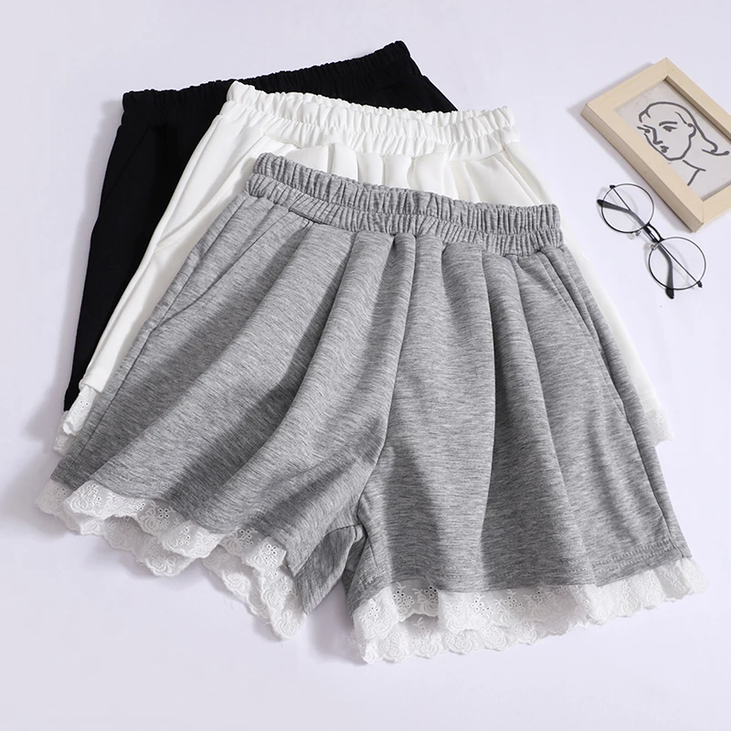 Women's 2024 Summer Shinhan Sweet Lace patchwork shorts Elastic high waisted wide leg casual shorts
Women's 2024 Summer Shinhan Sweet Lace patchwork shorts Elastic high waisted wide leg casual shorts