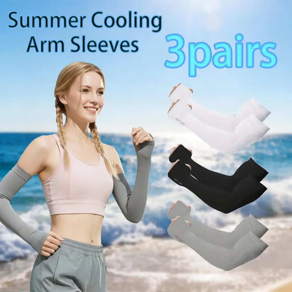 3Pairs of Summer Stretch Ice Silk Arm Sleeves. Cool and comfortable, ideal for outdoor activities. value for a set of three.
3Pairs of Summer Stretch Ice Silk Arm Sleeves. Cool and comfortable, ideal for outdoor activities. value for a set of three.