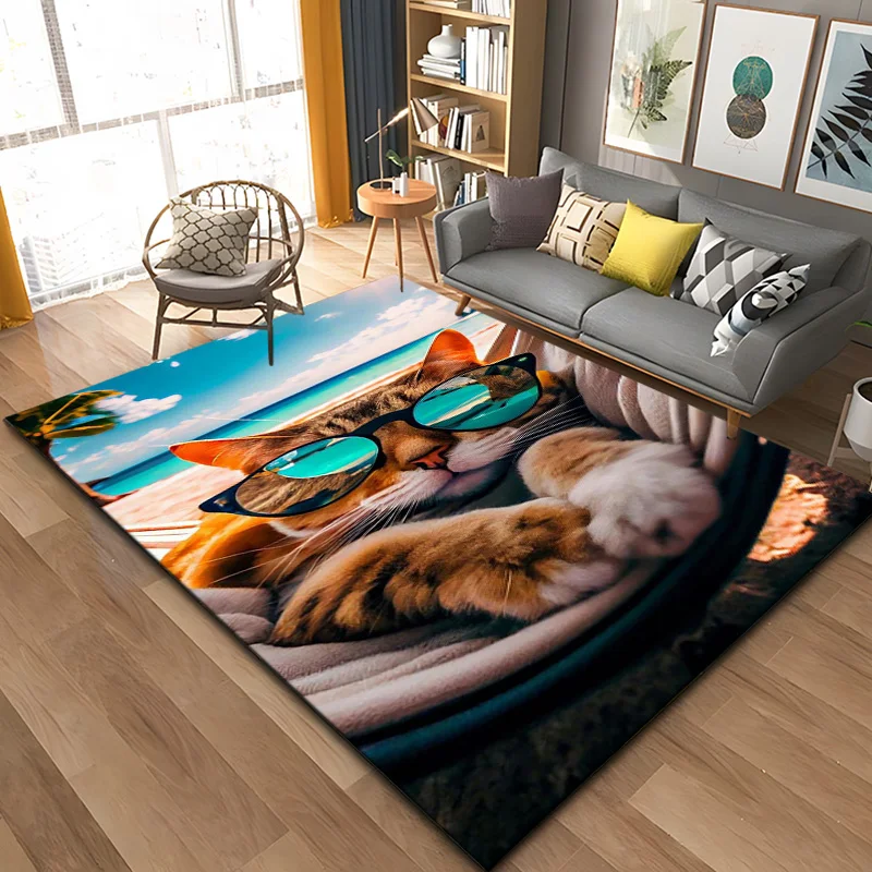 Cute Cats Glasses Area Rug Large Carpet for Living Room Home Decor Kitchen Decoration Bedroom Play Anti-slip Floor Mats Bedside
Cute Cats Glasses Area Rug Large Carpet for Living Room Home Decor Kitchen Decoration Bedroom Play Anti-slip Floor Mats Bedside
