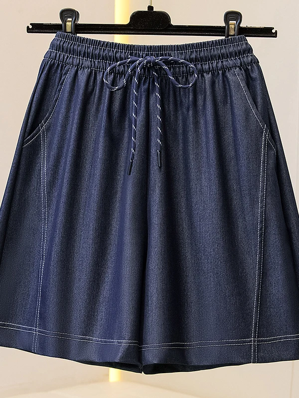 Summer New plus Size Women's Denim Lyocell High Waist Wide Leg Short Skirt Pants Loose Elastic Waist Hot Shorts Casual Style
Summer New plus Size Women's Denim Lyocell High Waist Wide Leg Short Skirt Pants Loose Elastic Waist Hot Shorts Casual Style