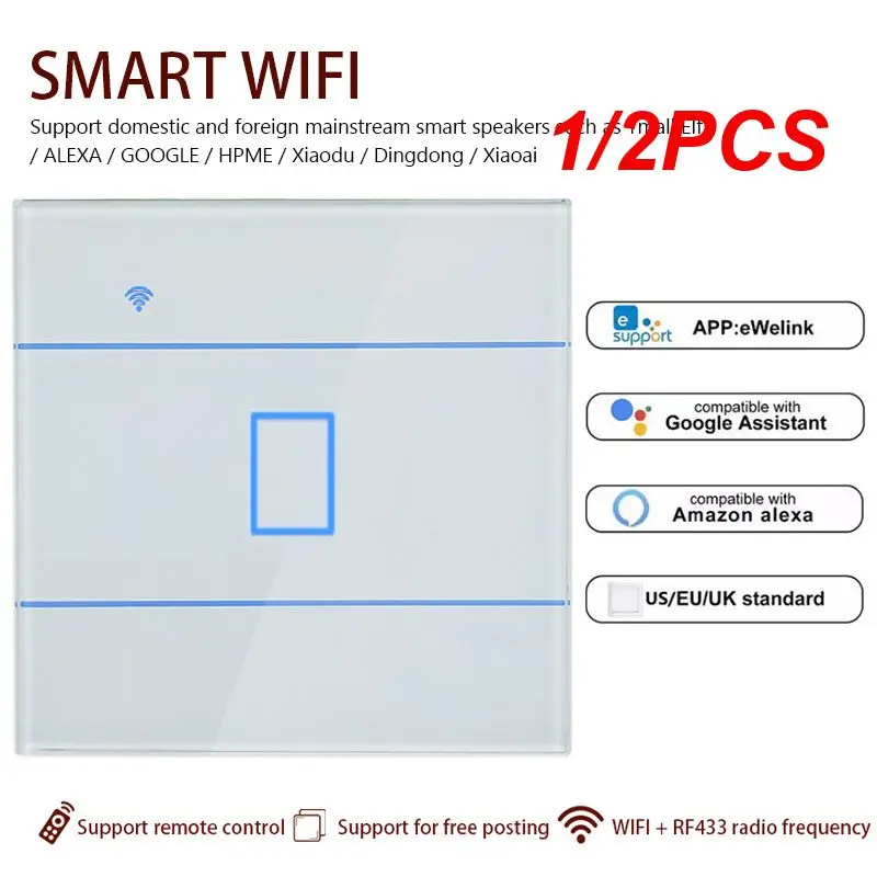1/2 шт. смарт-переключатель с Wi-Fi и радиочастотным дистанционным управлением, переключатель с функцией 433 МГц RF, работает с Alexa Echo Alice Smart
1/2 шт. смарт-переключатель с Wi-Fi и радиочастотным дистанционным управлением, переключатель с функцией 433 МГц RF, работает с Alexa Echo Alice Smart