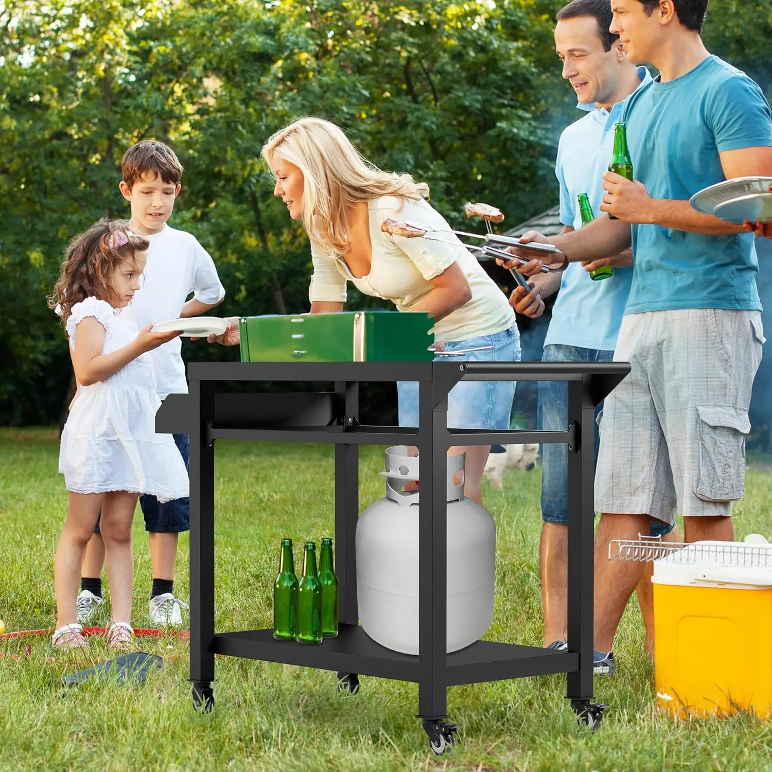 Outdoor Grill Cart with Cover, Pizza Oven Stand Table with Wheels, Heavy Duty Movable Outdoor Cooking Prep Table BBQ Cart
Outdoor Grill Cart with Cover, Pizza Oven Stand Table with Wheels, Heavy Duty Movable Outdoor Cooking Prep Table BBQ Cart