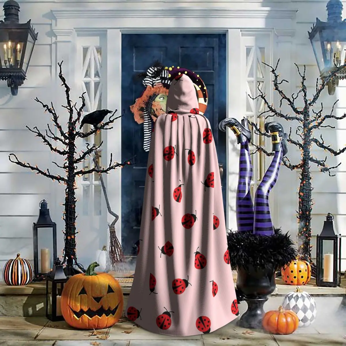 Cute Ladybug Pattern On Pink Background Long Hooded Cloak Witch Medieval Costume Cosplay Cape HalloweenParty Adult Unisex
Cute Ladybug Pattern On Pink Background Long Hooded Cloak Witch Medieval Costume Cosplay Cape HalloweenParty Adult Unisex