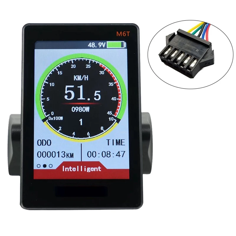M6T Electric Bike LCD Display Meter 24V-60V Universal E Scooter LCD Panel Color Screen With USB For E-Bike Replacement (SM 5PIN)
M6T Electric Bike LCD Display Meter 24V-60V Universal E Scooter LCD Panel Color Screen With USB For E-Bike Replacement (SM 5PIN)