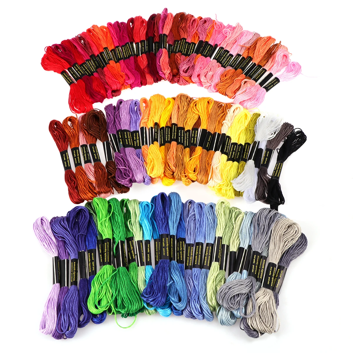 100pcs 100 Skeins Cross Stitch Embroidery Threads 8 Meters 6 Strands Multi Color Polyester Cotton Floss Sewing Bracelet String
100pcs 100 Skeins Cross Stitch Embroidery Threads 8 Meters 6 Strands Multi Color Polyester Cotton Floss Sewing Bracelet String