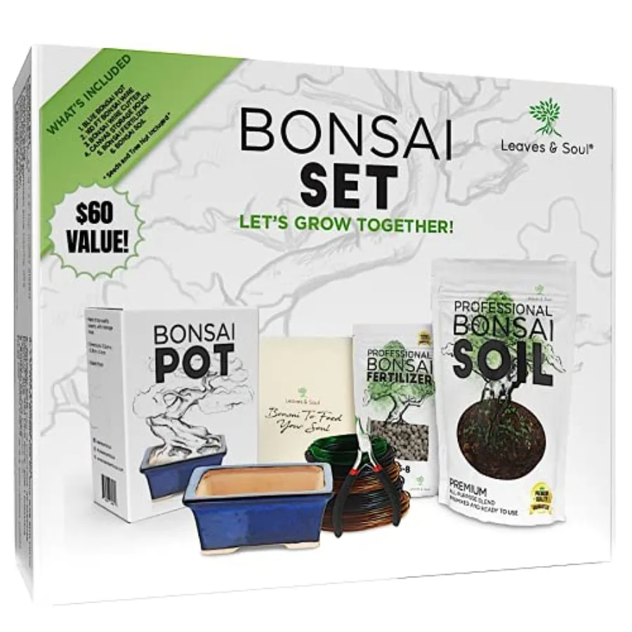 Complete Bonsai Set - Small Rectangle Bonsai Pot 160Feet of Bonsai Hobby Wire Wire Cutter Bonsai Soil Bonsai Fertilizer Storage
Complete Bonsai Set - Small Rectangle Bonsai Pot 160Feet of Bonsai Hobby Wire Wire Cutter Bonsai Soil Bonsai Fertilizer Storage