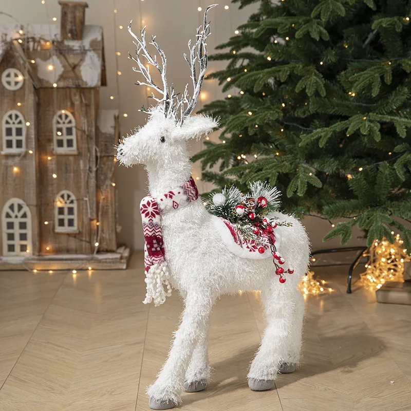 Modern minimalist cartoon Christmas decorations white reindeer plush toys living room window decorations Christmas tree ornament
Modern minimalist cartoon Christmas decorations white reindeer plush toys living room window decorations Christmas tree ornament
