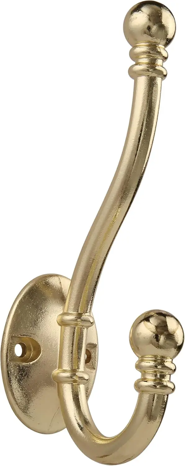 6 Pcs Heavy Duty Double Prong Robe Hooks, Wall Mounted Coat Hangers with Screws, Antique Brass
6 Pcs Heavy Duty Double Prong Robe Hooks, Wall Mounted Coat Hangers with Screws, Antique Brass