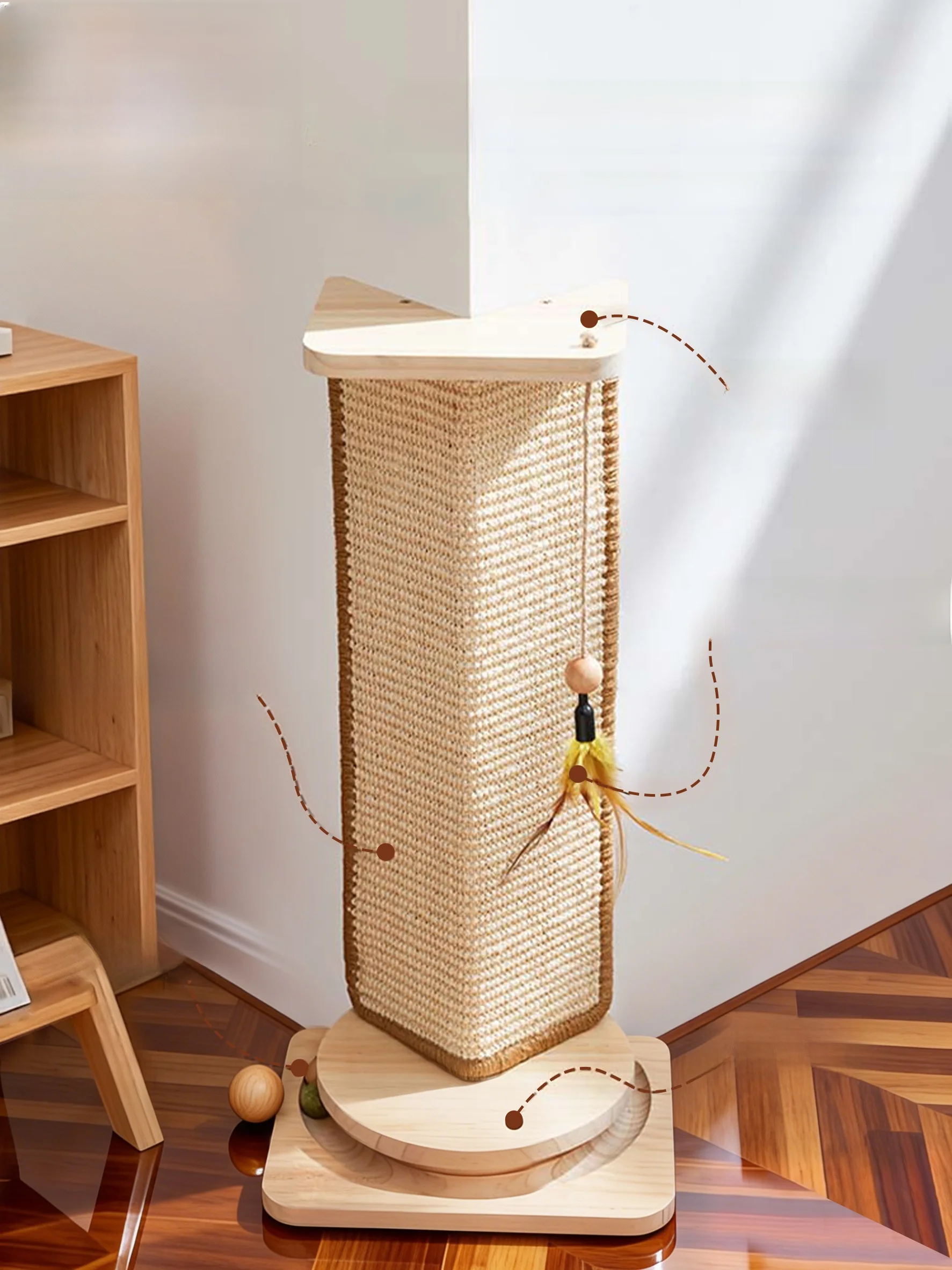 Durability Linoleum Scratching Post Vertical Integrated Real Wood Multi-layer Climbing Frame for Kittens And Cats
Durability Linoleum Scratching Post Vertical Integrated Real Wood Multi-layer Climbing Frame for Kittens And Cats