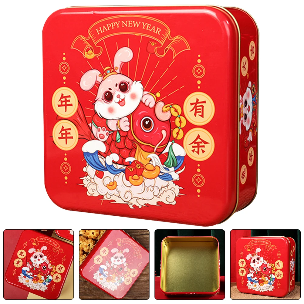 Lovely Rabbit Pattern Chinese New Year Candy Storage Packaging Biscuit Cookie Gift Iron Sweets Container Reusable Tin Desktop 
Lovely Rabbit Pattern Chinese New Year Candy Storage Packaging Biscuit Cookie Gift Iron Sweets Container Reusable Tin Desktop