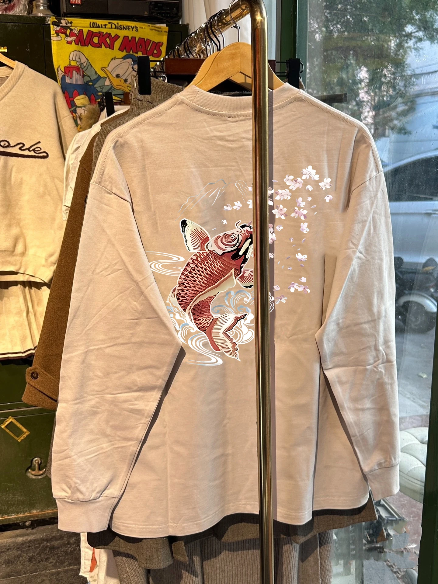 Long Sve Cotton T-irt Chinese Sle Carp Print Loose Fit Versatile Top Heavyweight Pure Cotton Casual Autumn Wear
Long Sve Cotton T-irt Chinese Sle Carp Print Loose Fit Versatile Top Heavyweight Pure Cotton Casual Autumn Wear