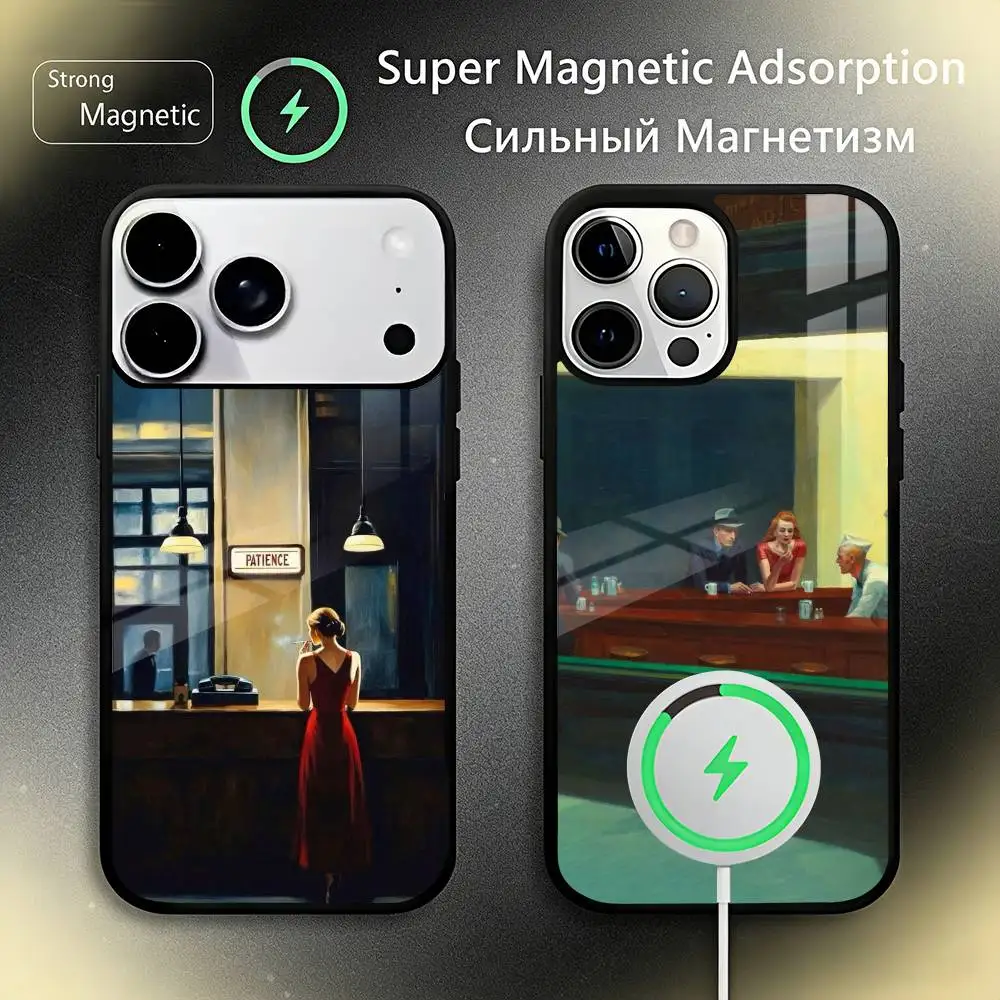 E-edward H-hopper Art Phone Case For IPhone17 16 15 14 13 12 11 Plus Pro Max Plus Wireless Charger Cover Funda
E-edward H-hopper Art Phone Case For IPhone17 16 15 14 13 12 11 Plus Pro Max Plus Wireless Charger Cover Funda