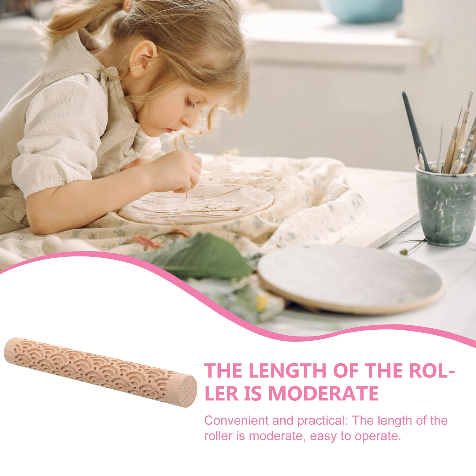 Wooden Clay Texture Roller For Diy Crafts Polymer Clay Embossing Stick Pottery Tool Stamping Rod For Earrings Jewelry Making
Wooden Clay Texture Roller For Diy Crafts Polymer Clay Embossing Stick Pottery Tool Stamping Rod For Earrings Jewelry Making