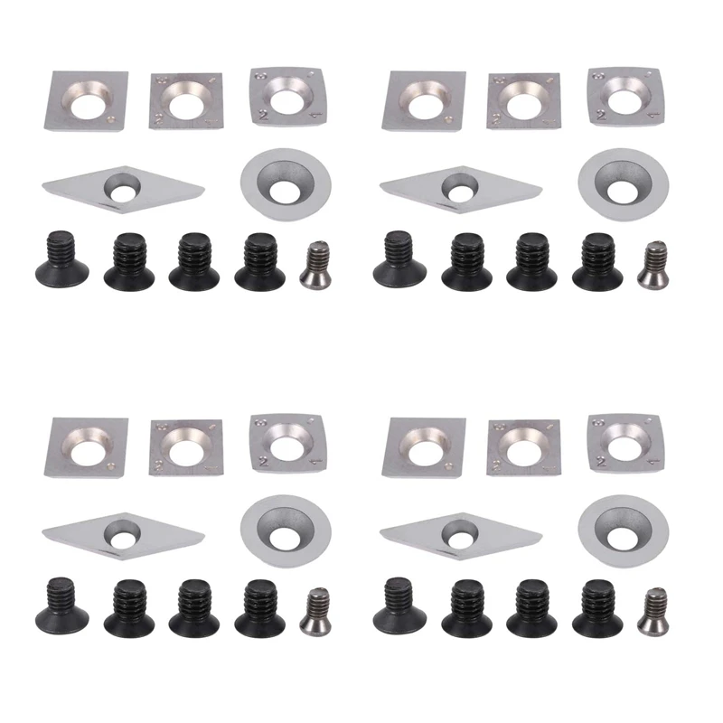 20Pcs Turning Carbide Cutter Inserts Combination Set For Wood Turning Working Lathe Tool With Screw
20Pcs Turning Carbide Cutter Inserts Combination Set For Wood Turning Working Lathe Tool With Screw
