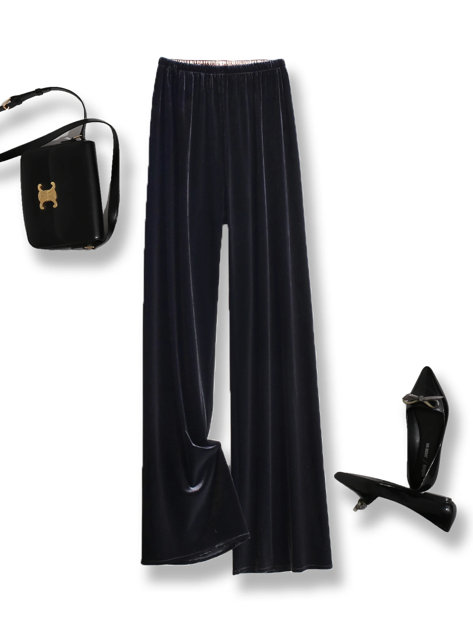 Comfortable Velvet Wide Leg Pants Women's Casual Loose Straight Long Trousers Fashionable Commute Style Natural Waist Long Pants
Comfortable Velvet Wide Leg Pants Women's Casual Loose Straight Long Trousers Fashionable Commute Style Natural Waist Long Pants