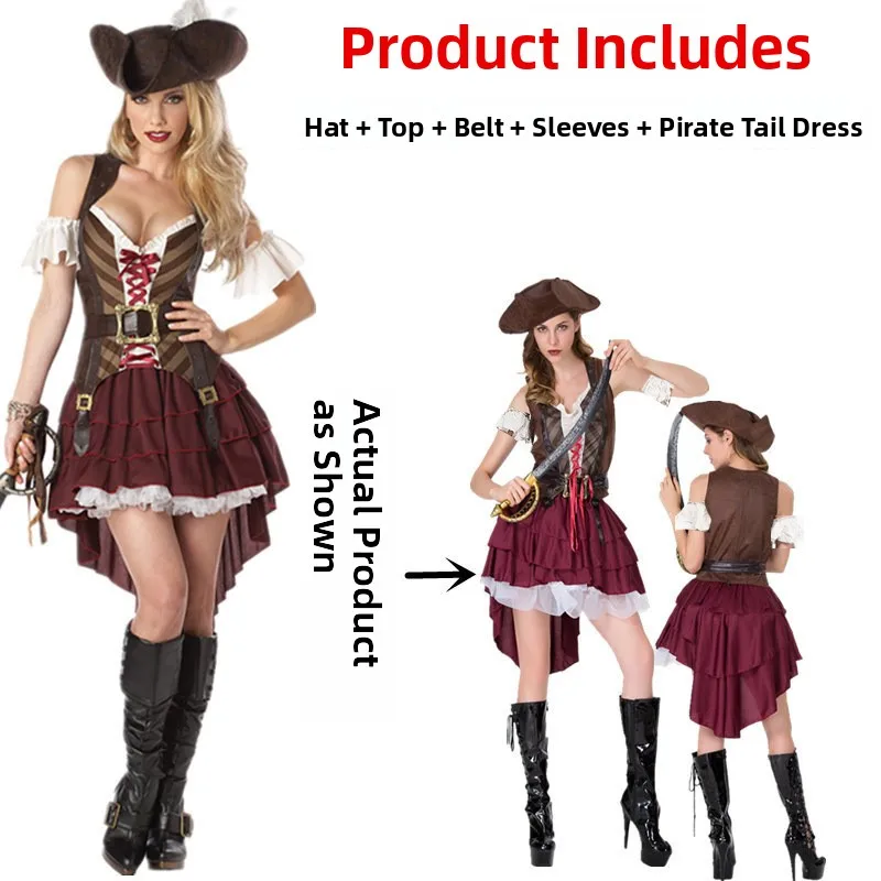Adult Somali Pirate Costume Carribean Female Pirate Role-playing Halloween Performance Outfit Polyester Ethnic Stage Costume
Adult Somali Pirate Costume Carribean Female Pirate Role-playing Halloween Performance Outfit Polyester Ethnic Stage Costume