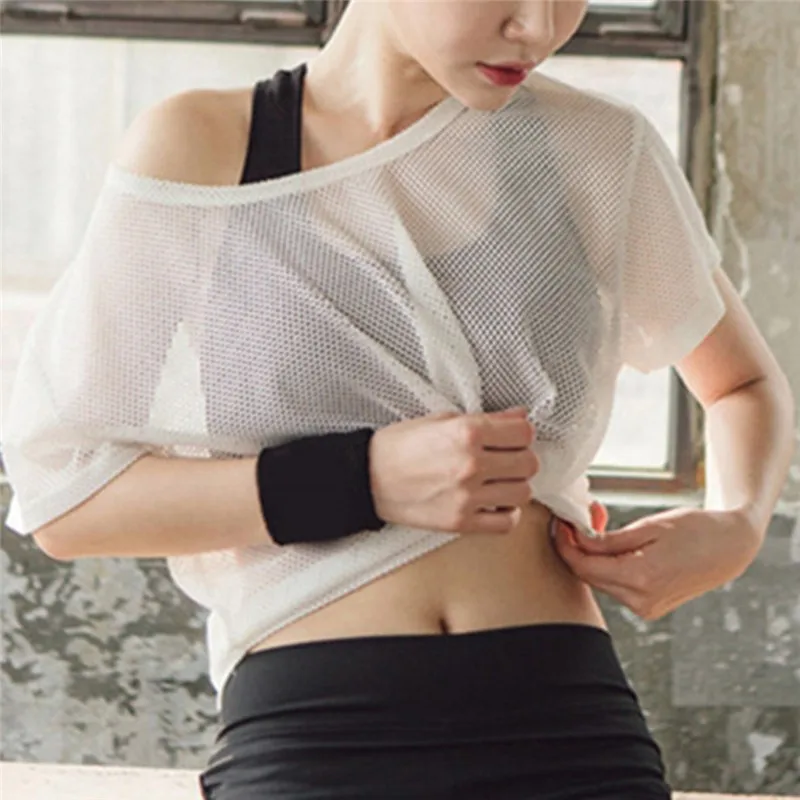 2024 Sexy Mesh Yoga Shirt Quick Dry Sport Fitness Female Running Shirt Gym Clothes Tank Top Workout Exercises T-Shirt Sportwear
2024 Sexy Mesh Yoga Shirt Quick Dry Sport Fitness Female Running Shirt Gym Clothes Tank Top Workout Exercises T-Shirt Sportwear