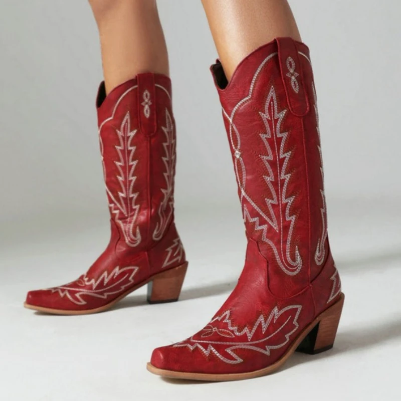 Country Style Embroidery Western Boots Women Chunky Heel Knee High Boots Slip on Vintage Cowboy Boots Party Concert Daily Wear
Country Style Embroidery Western Boots Women Chunky Heel Knee High Boots Slip on Vintage Cowboy Boots Party Concert Daily Wear