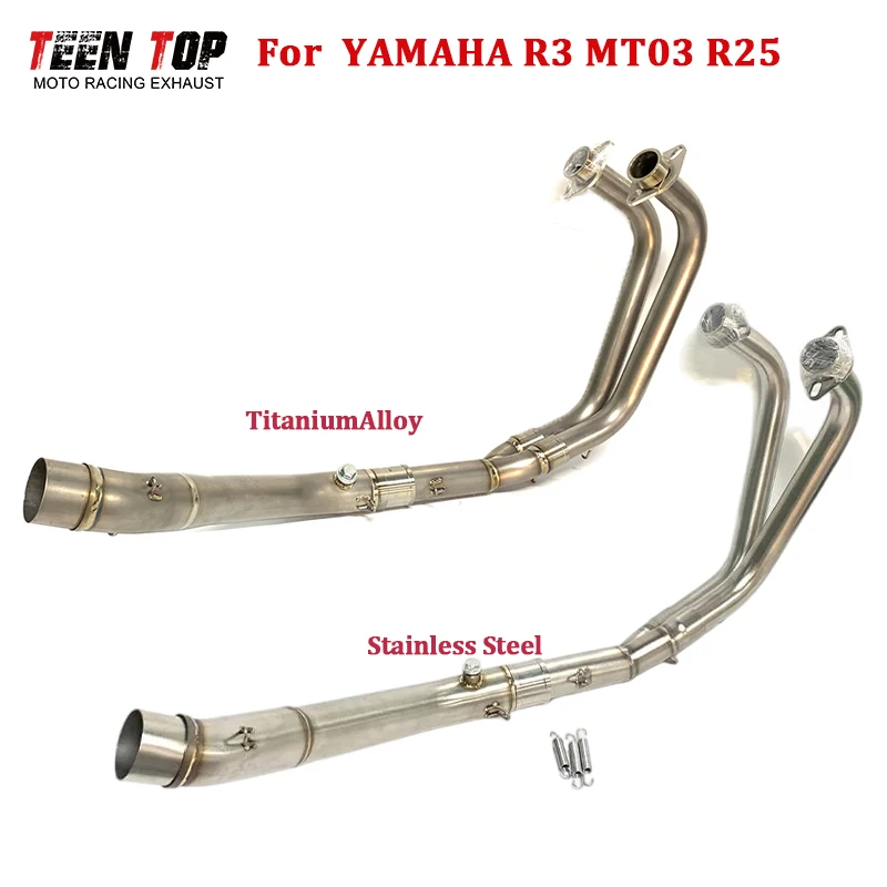Ti-Alloy Motorcycle Exhaust Pipe For Yamaha R25 R3 MT03 MT-03 Exhaust Front Link Pipe 51mm Modified Escape Moto Header SUS304
Ti-Alloy Motorcycle Exhaust Pipe For Yamaha R25 R3 MT03 MT-03 Exhaust Front Link Pipe 51mm Modified Escape Moto Header SUS304