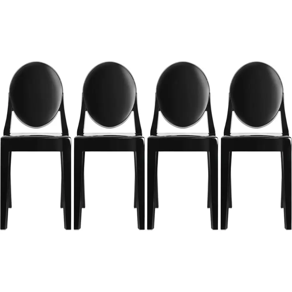 4-Piece Louis Style Dining Room Armchairs with Accent Seat - Elegant Lounge Chairs for Century-Inspired Design (Black, Set of 4)
4-Piece Louis Style Dining Room Armchairs with Accent Seat - Elegant Lounge Chairs for Century-Inspired Design (Black, Set of 4)