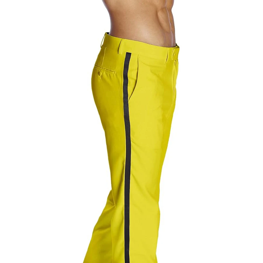 Yellow Men Tuxedo Dress Pants Suit Pant Edge Suit Trousers Black Satin trimmed 1 Piece Tuxedo Pants
Yellow Men Tuxedo Dress Pants Suit Pant Edge Suit Trousers Black Satin trimmed 1 Piece Tuxedo Pants