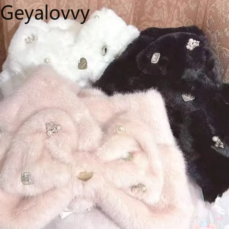 Японский стиль, осень-зима, новый однотонный шарф в стиле Лолиты со стразами, милый милый универсальный плюшевый бант для девочек, теплая теплая шея
Японский стиль, осень-зима, новый однотонный шарф в стиле Лолиты со стразами, милый милый универсальный плюшевый бант для девочек, теплая теплая шея