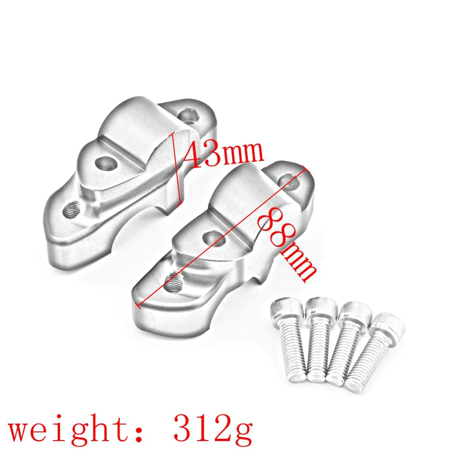 Motorbike Handlebar Riser Kit Aluminum Easy Install Clamp for 22mm Motorcycle Handlebar Adjustment
Motorbike Handlebar Riser Kit Aluminum Easy Install Clamp for 22mm Motorcycle Handlebar Adjustment