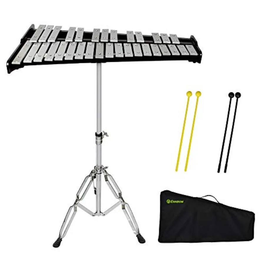 ENNBOM 32 Notes Glockenspiel Kit Xylophone Bell Percussion Instrument Set with Adjustable Stand Mallets and Carrying Bag
ENNBOM 32 Notes Glockenspiel Kit Xylophone Bell Percussion Instrument Set with Adjustable Stand Mallets and Carrying Bag