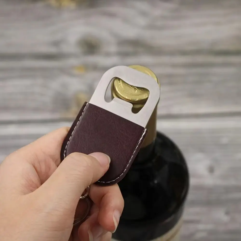 Leather Bottle Opener Keychain Multi-functional Wine Bottle Opening Fashionable Keyring Labor Saving Non-slip Kitchen Gadget Bar
Leather Bottle Opener Keychain Multi-functional Wine Bottle Opening Fashionable Keyring Labor Saving Non-slip Kitchen Gadget Bar