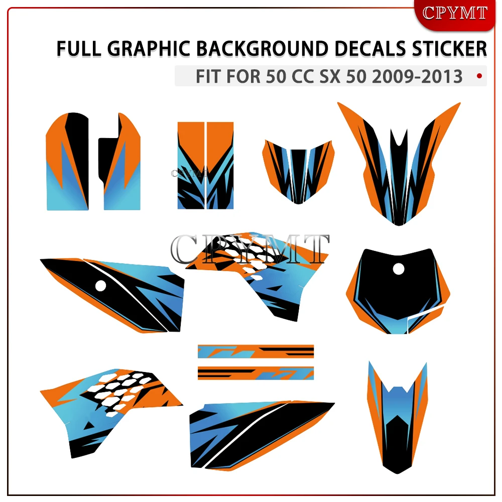 Fit for 50 CC SX 50 2009-2013 2010 2011 2012 Motorcycle Full Graphic Background Decals Sticker Team Graphics Kit
Fit for 50 CC SX 50 2009-2013 2010 2011 2012 Motorcycle Full Graphic Background Decals Sticker Team Graphics Kit
