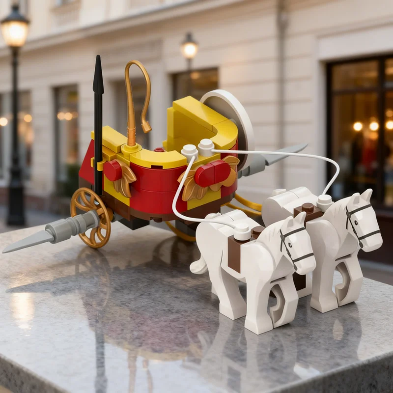77pcs MOC The Roman Chariot Creator Model Building Blocks Construction Christmas Gifts Toy Creative DIY Idea Toys Architecture
77pcs MOC The Roman Chariot Creator Model Building Blocks Construction Christmas Gifts Toy Creative DIY Idea Toys Architecture