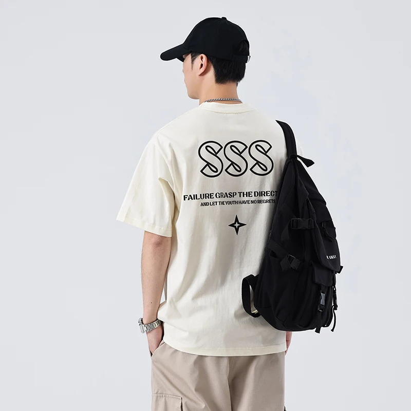 SZYT627 Summer high street tide trend loose fashion versatile printing letters men's cotton short T-shirt
SZYT627 Summer high street tide trend loose fashion versatile printing letters men's cotton short T-shirt