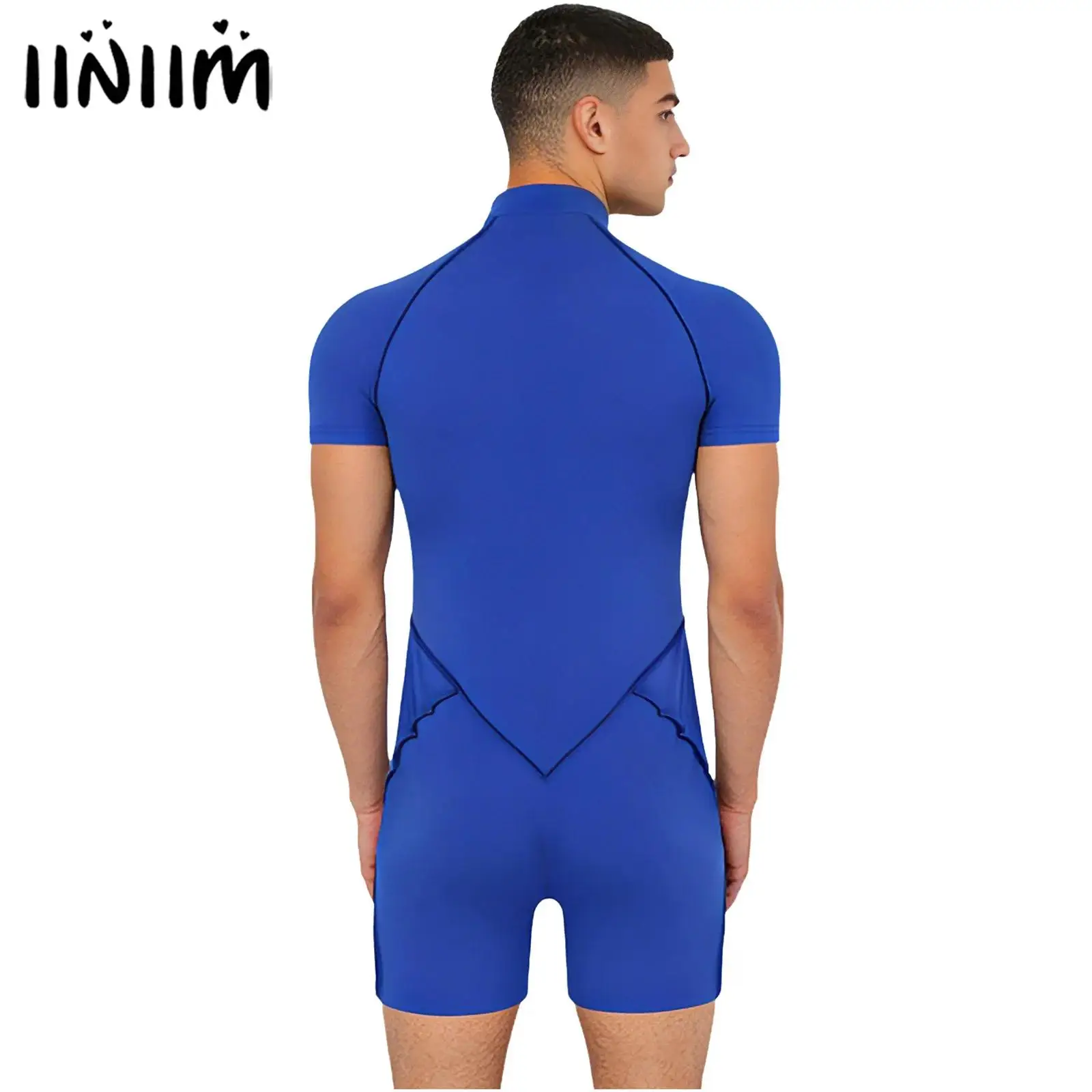 Mens Rompers Bodysuit Swimwear Front Zip Short Sleeve Shorts Bottom Leotard Jumpsuit Swimsuit Bodybuilding Cycling Swimming Suit
Mens Rompers Bodysuit Swimwear Front Zip Short Sleeve Shorts Bottom Leotard Jumpsuit Swimsuit Bodybuilding Cycling Swimming Suit