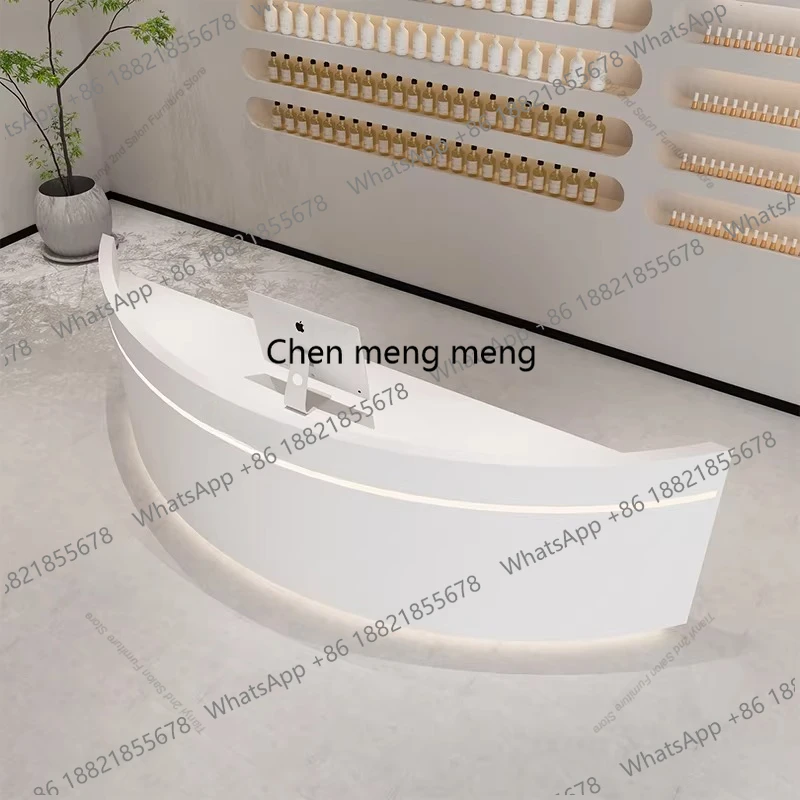 Modern Curved Bar Counter Service Desk Simple Design Beauty Salon Shop Reception Desk Creative Office Furniture pulpitos
Modern Curved Bar Counter Service Desk Simple Design Beauty Salon Shop Reception Desk Creative Office Furniture pulpitos